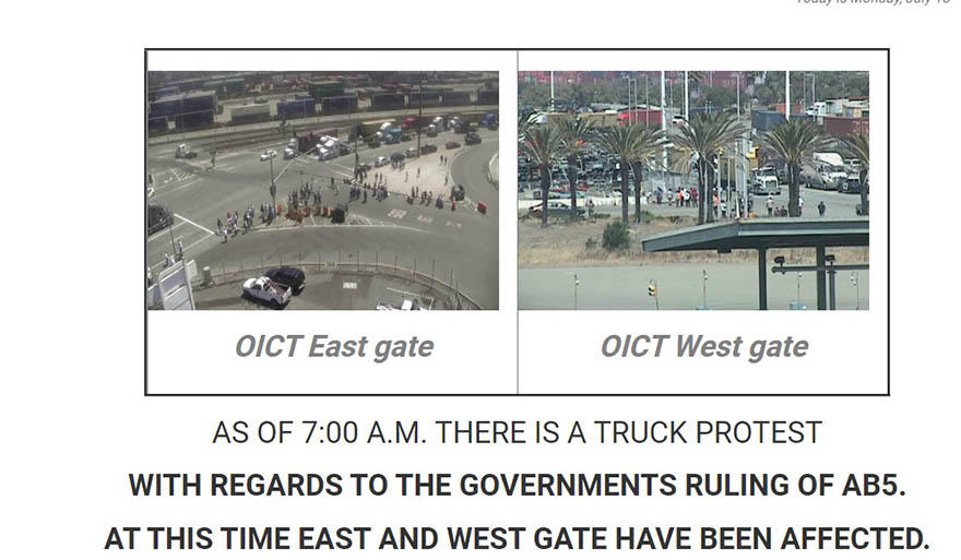 由于美國政府對的決策，此時奧克蘭碼頭東西大門都受到了影響。